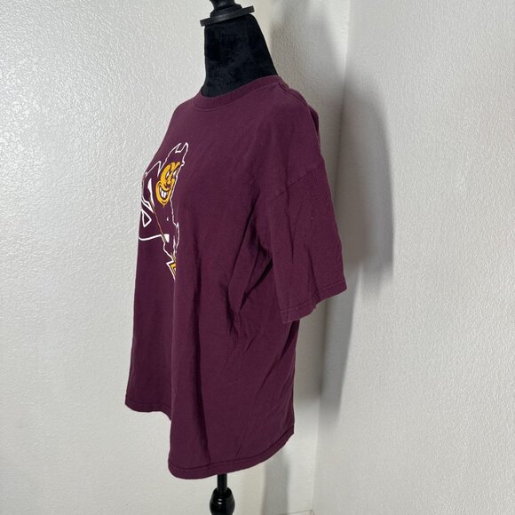 Arizona State Sun Devils Maroon Graphic T-Shirt Unisex Size L Cotton - Picture 2 of 5